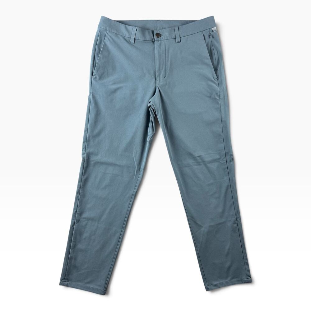 Lululemon Commission Pants Mens 33x28 Slim Warpstreme Blue Gray Chino LM5AF2S